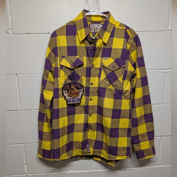 Dixxon The Mamba Kobe Bryant Flannel Mens Button Down Plaid Size Small New Tags - Picture 1 of 10